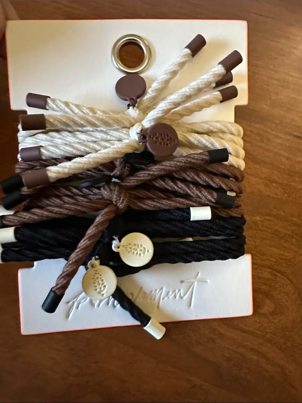 Free People Six Hitter Neutral 6 piece Hair Tie Set NWT